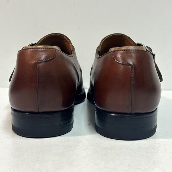 NEW HEELS Crockett & Jones x Barneys New York Ipswich Single Monk Strap Brown 8 - Picture 8 of 13